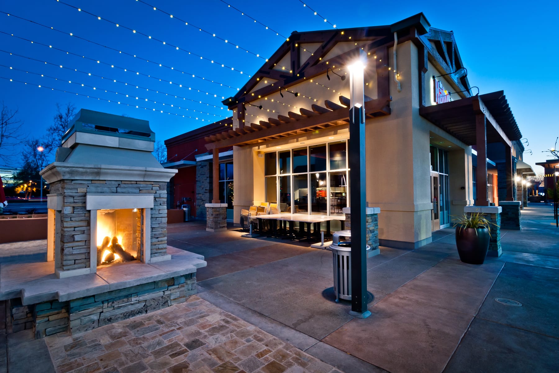 An outdoor view of the Pleasanton Gateway in Pleasanton, California