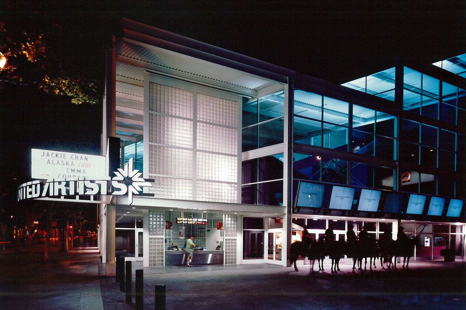 An exterior view of the United Artists Theater in downtown San Jose.